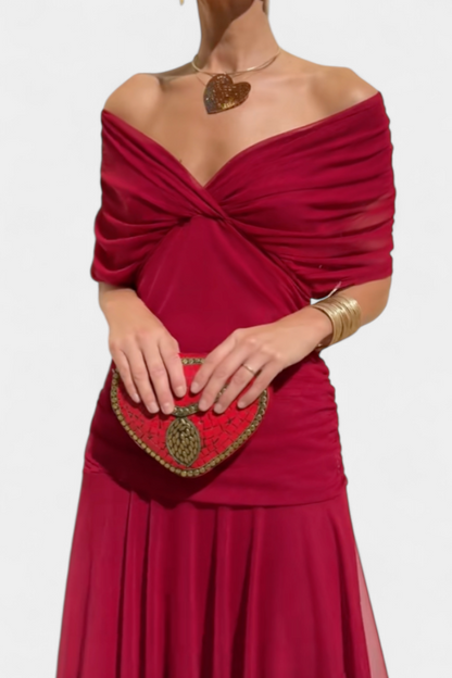 Robe Marissa Longue À Fleurs & Col En V