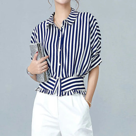 Chemise Top Style Italien À Rayures