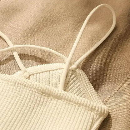 Crop Top Attirant En Tricot