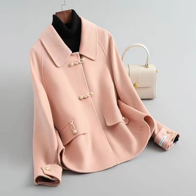 Manteau neuf en laine double face épais pour femmes