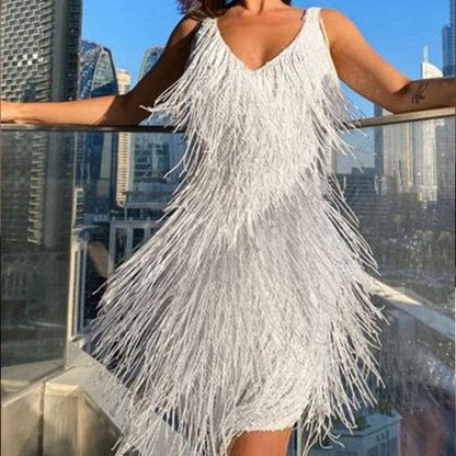Robe De Soirée Élégante À franges