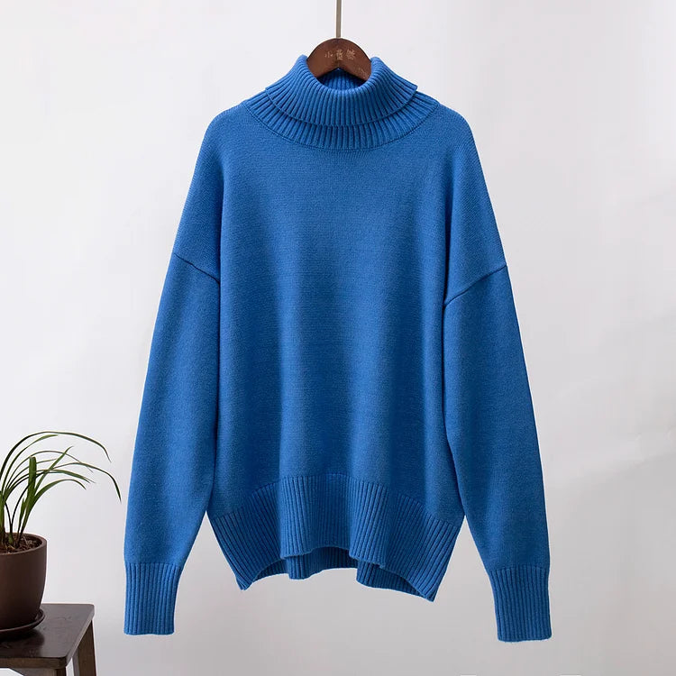 Pull Amélie Col Roulé Oversize En Coton