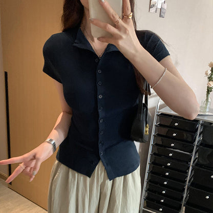Casual Cardigan Short-sleeve T-shirt Women's