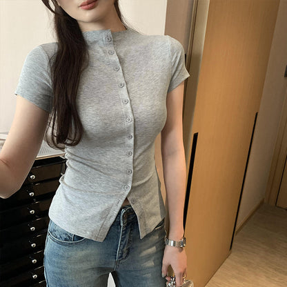 Casual Cardigan Short-sleeve T-shirt Women's