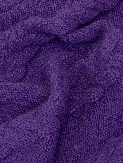 Pull-Robe À Col Roulé En Maille Torsadée Épaisse
