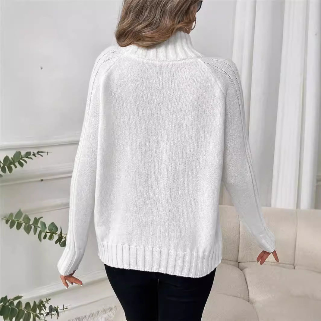 Pull-over à manches longues Raglan pour femmes