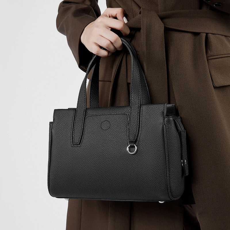 Sac à bandoulière portable en cuir de vachette