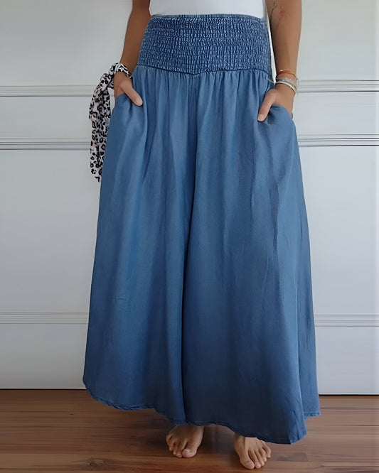 Jupe Pantalon Confortable Avec Taille Élastiquée