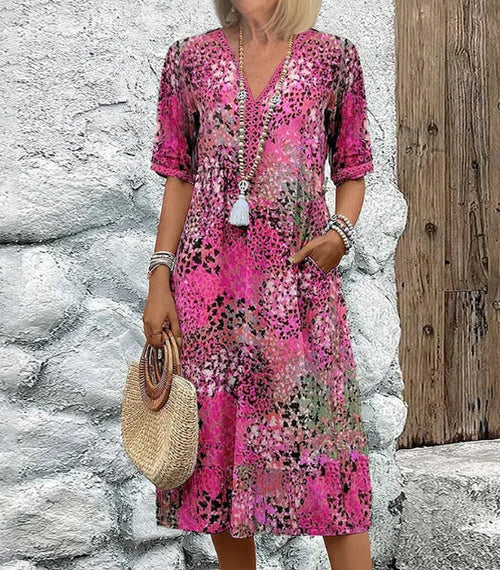 Robe à col en V