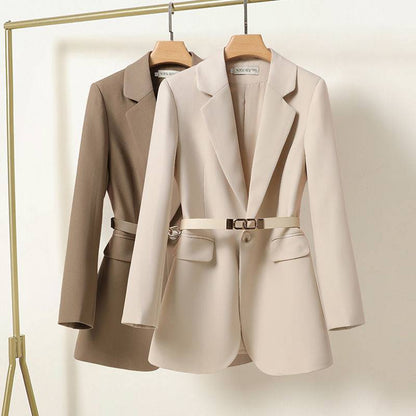 manteau mi-long pour femme, ajusté à la taille