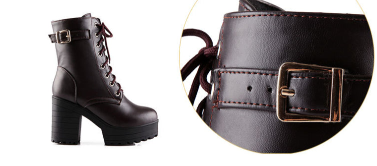 Bottines Martin Femme à Talon Épais – Confort, Style