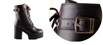 Bottines Martin Femme à Talon Épais – Confort, Style