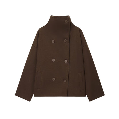 Veste Haut ample en maille à col montant et boutons