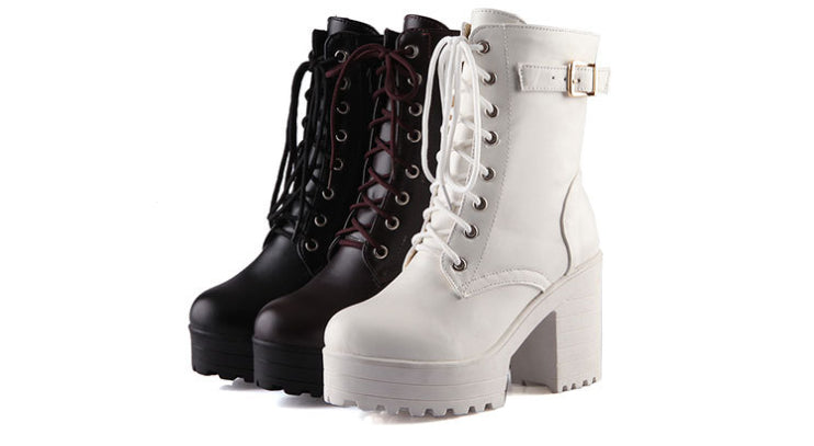 Bottines Martin Femme à Talon Épais – Confort, Style