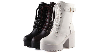 Bottines Martin Femme à Talon Épais – Confort, Style