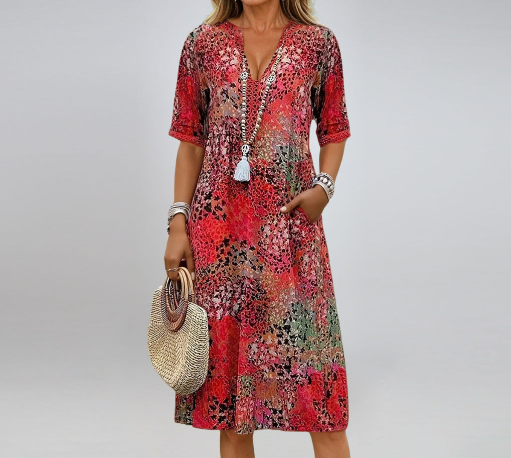Robe à col en V