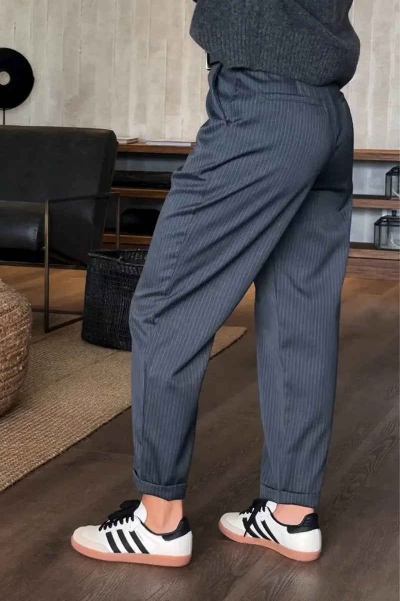 Pantalon Julia Élégant À Rayures