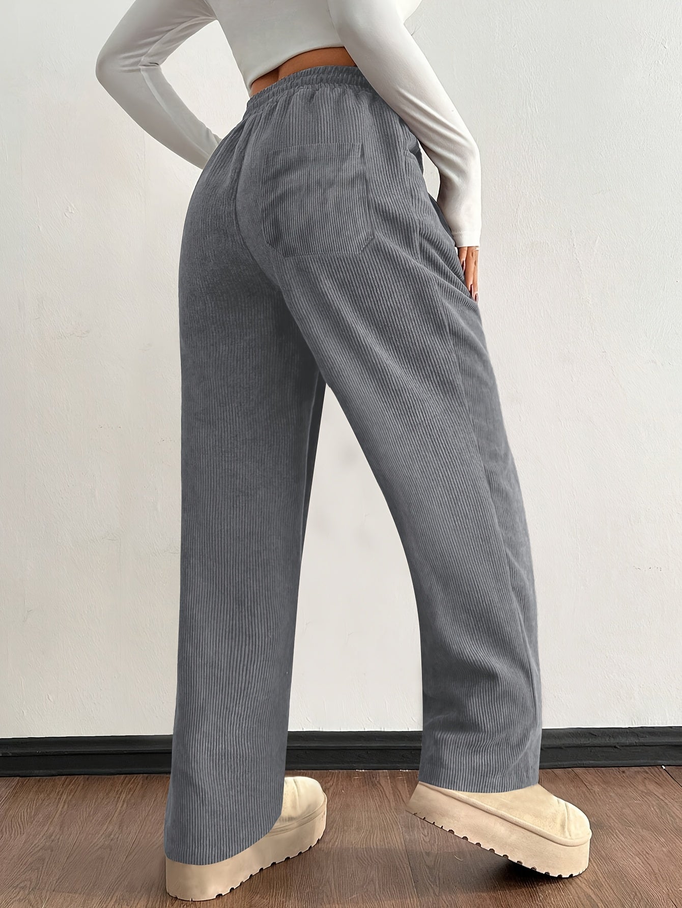 Pantalon Shaina En Velours Côtelé
