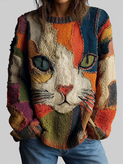 Pull Artistique "Chat Mignon"